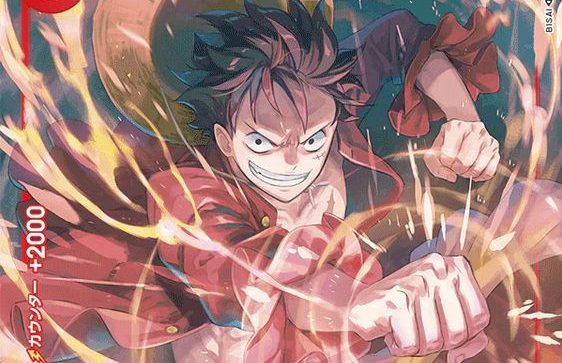 recorte ilustración de la carta del protagonista de one piece